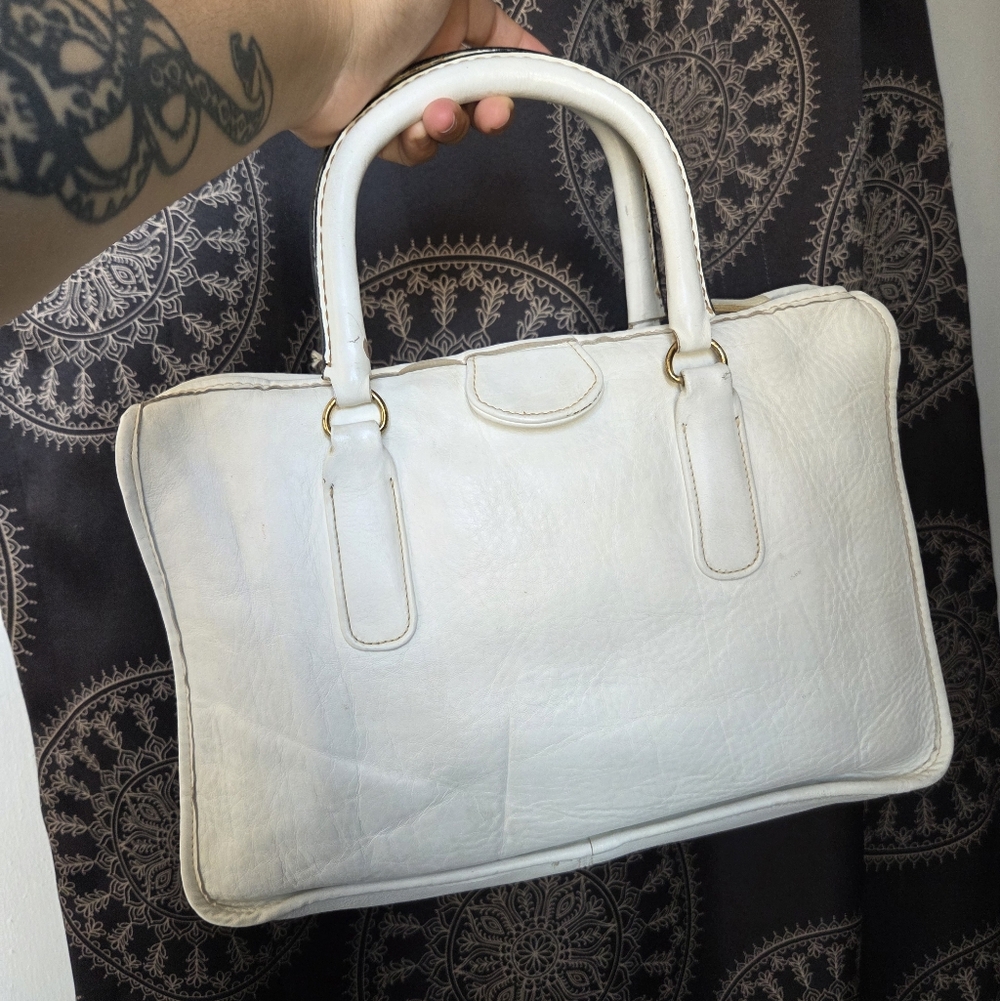 RARE White Bonnie Cashin For Meyers Satchel🤍🤍